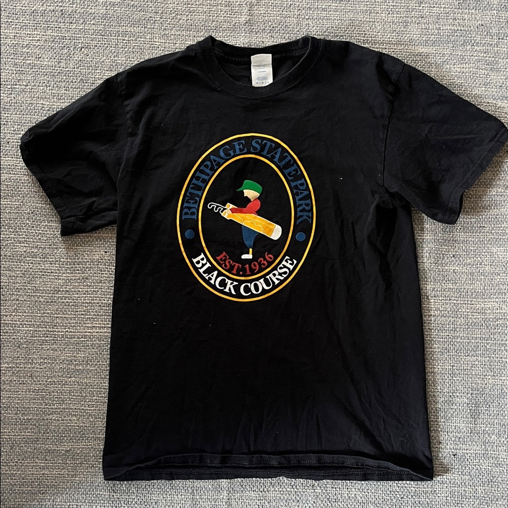 Bethpage State Park Black Course Graphic Tee Black with Logo Medium 100% cotton